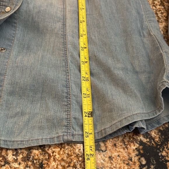 Guess Blue Denim Button-Up Shirt - Picture 12 of 16